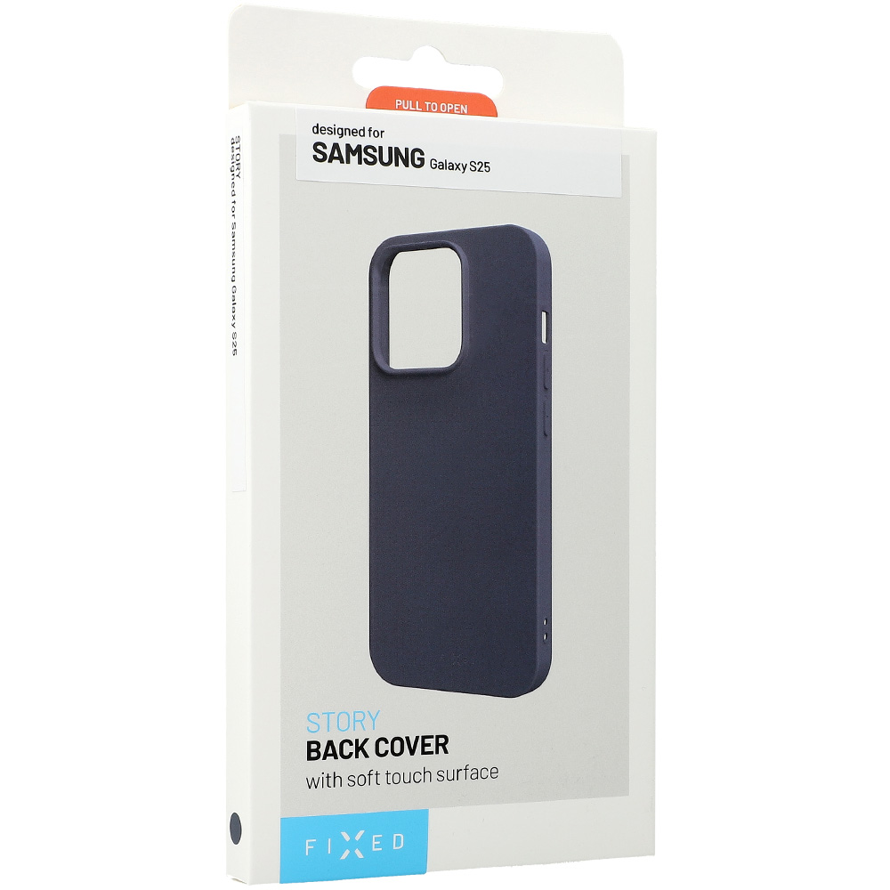 Elastyczne i cienkie etui Fixed Story do Samsung Galaxy S25, granatowe